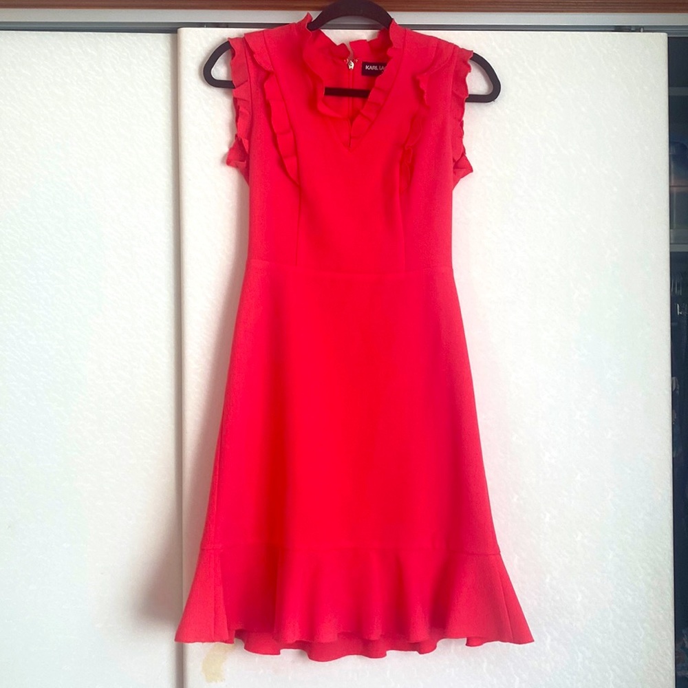 Bright Pink Karl Lagerfeld Evening Dress